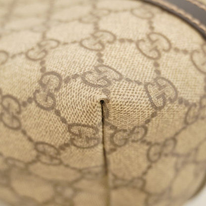 Gucci Tote Bag GG Supreme 197953 PVC Brown Gold Hardware Women's