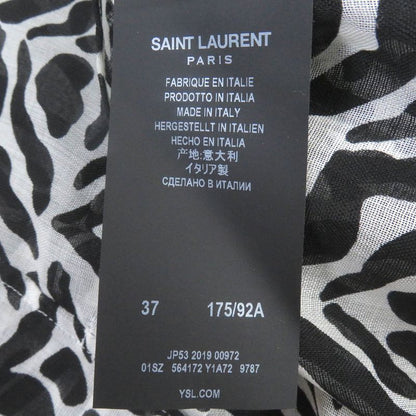 Saint Laurent Paris 2019 564172 100% Wool Light Hand Long Sleeve Zebra Shirt