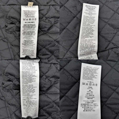 Gucci Button Down Wool Coat 40 Size Black White Women's Clothes