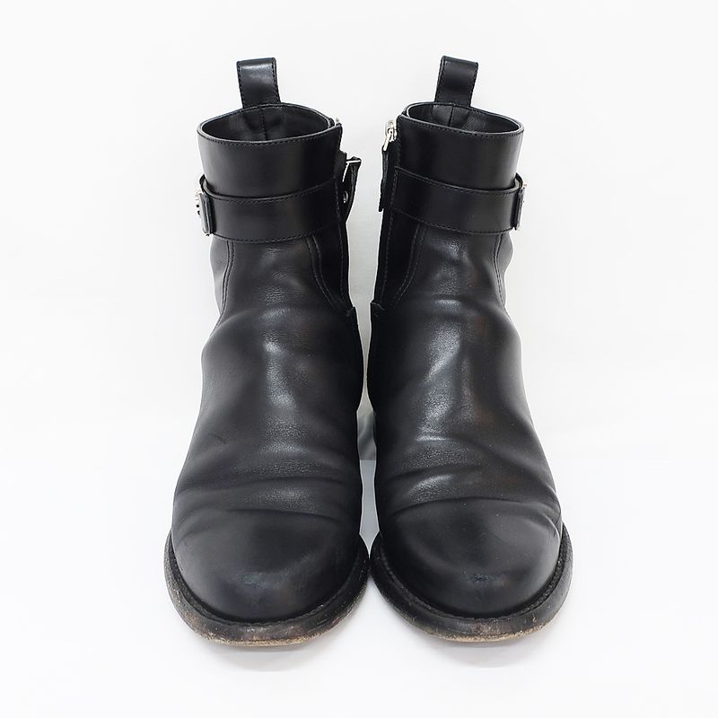 Louis Vuitton Boots Waist Side Line Black Svhardware LV Short Leather
