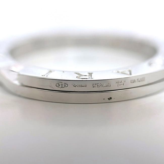 Bulgari Key Ring Silver Logomania Polished Ag 925