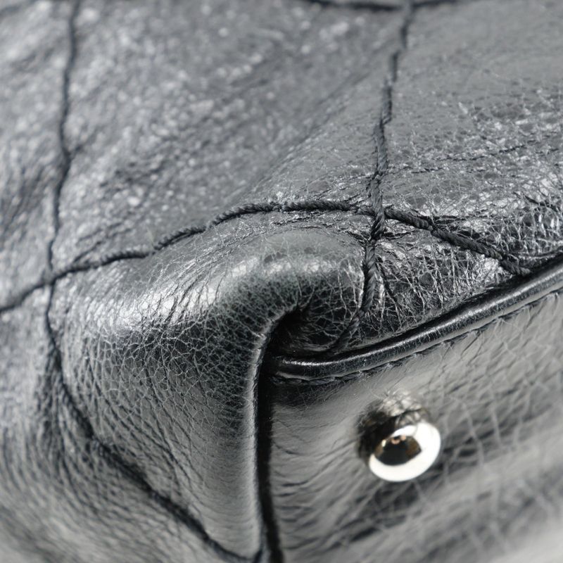 Chanel On The Road Coco Mark A48019 Leather Black Women's Tote Bag