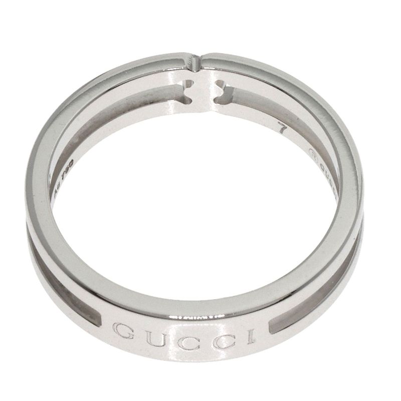 Gucci Infinity #7 Ring - 18K White Gold Ladies
