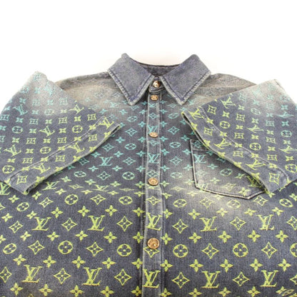 Louis Vuitton Rainbow Monogram Short Sleeve Denim Shirt Short Sleeve