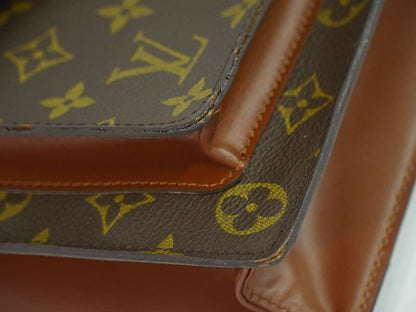 Authentic Louis Vuitton LV Monogram 2WAY Shoulder Bag Handbag Brown M51185