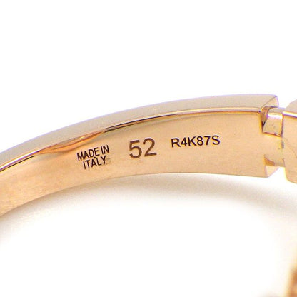 Bulgari Bvlgari Ring Bulgari Openwork 357519 Logo Round Circle White Shell 1