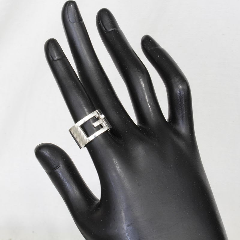 Gucci G Logo Wide Ring No 11 AG 925 Silver E1634