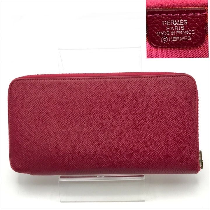 Hermes Azap Long Silk in Epsom Shikaku Rouge Wallet