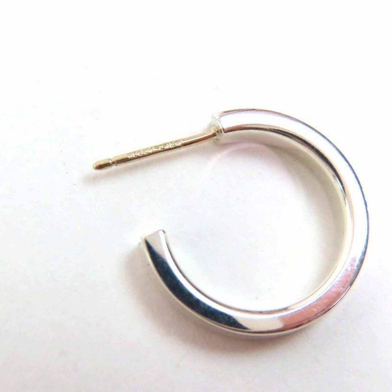 Tiffany & Co 1837 Narrow Hoop Earrings Sv925 Silver With Box And