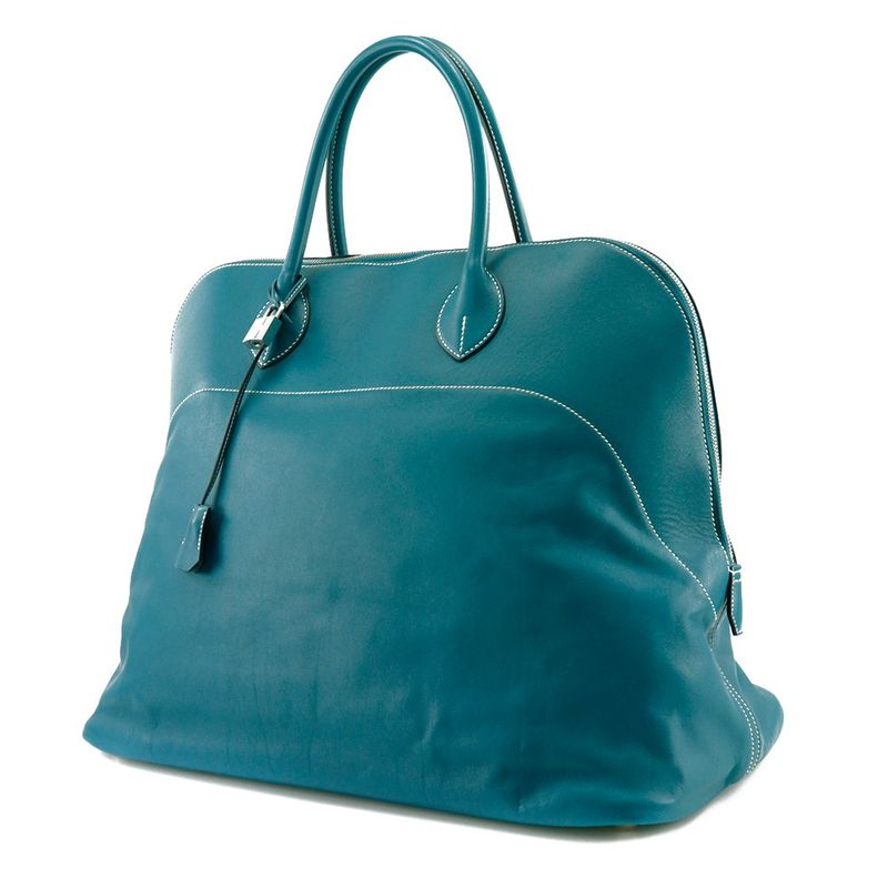 Hermes Bolide Relax 45 Sikkim Turquoise/silver Hardware □Q Unisex Boston Bag