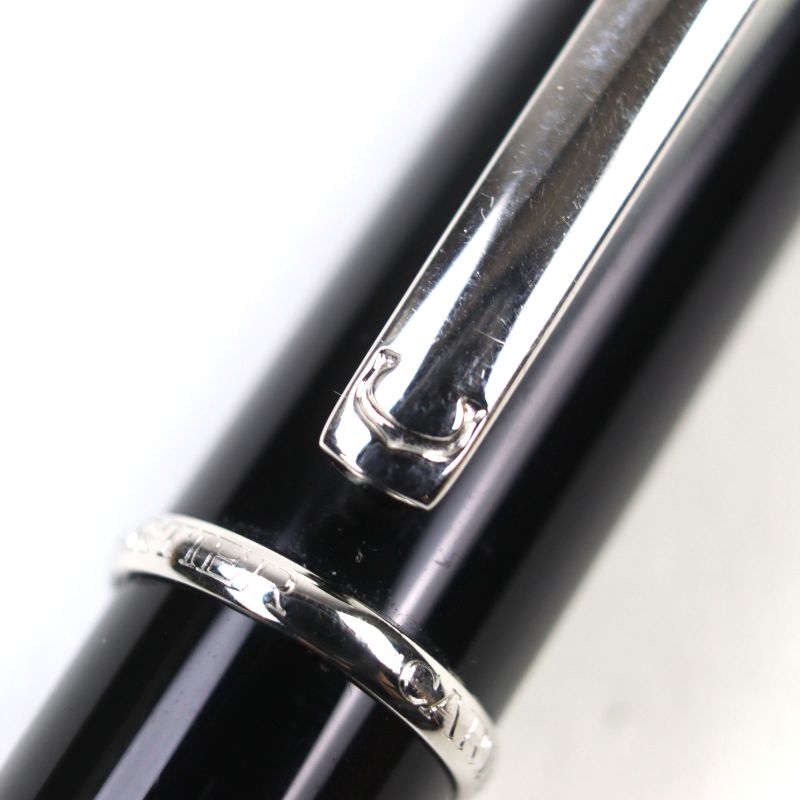 Cartier Diabolo De Cartier Ballpoint Pen With Logo Engraved With Blue Gemstone