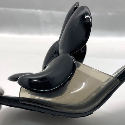 Loewe Mules Petal Flower Sandals Black Clear Excellent Condition