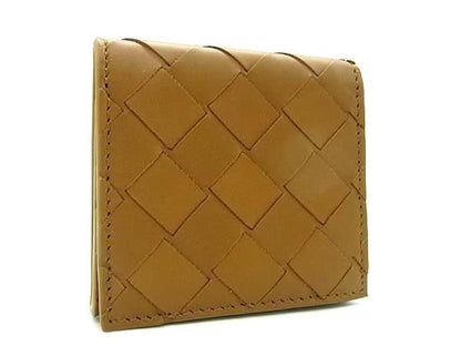 Bottega Veneta Intrecciato Leather Coin Case Coin Purse Brown Fc2640