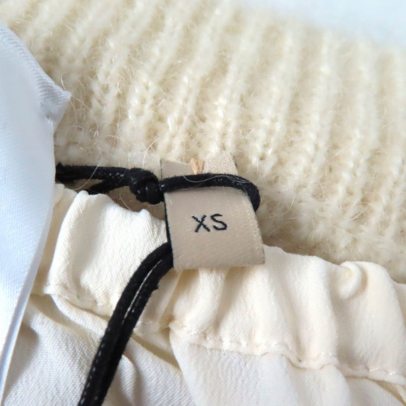 Gucci×adidas 721504 Trefoil Three Stripes Mohair Knit Pants Ivory Black XS Made