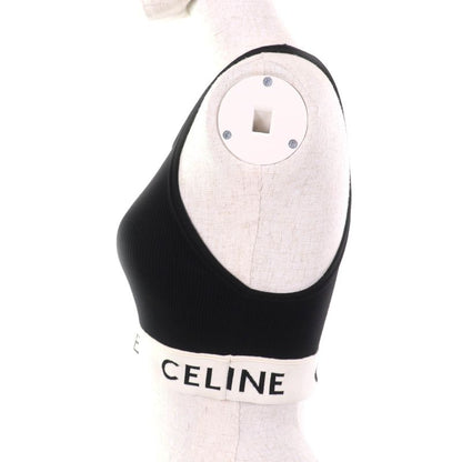 Celine 2a68l372n Athlete Bra / Mesh Logo Design Ascuff Tick Knit Black / Cream