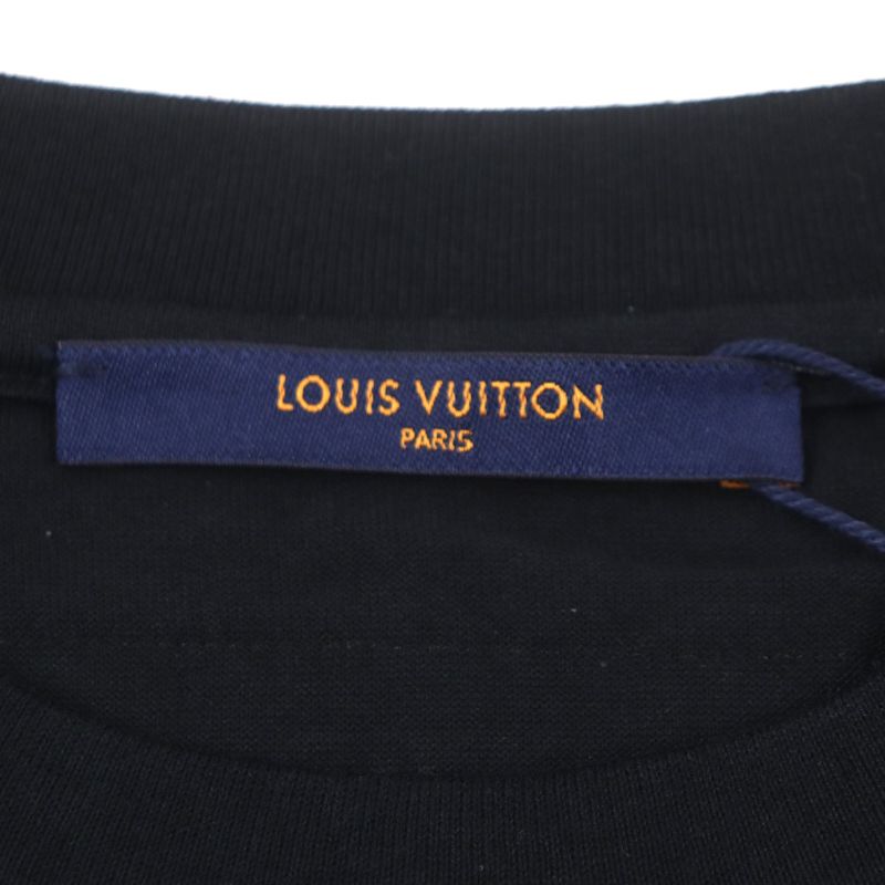 Louis Vuitton 23ss 100% Cotton LV Concert Print Inside Out Short Sleeve Black