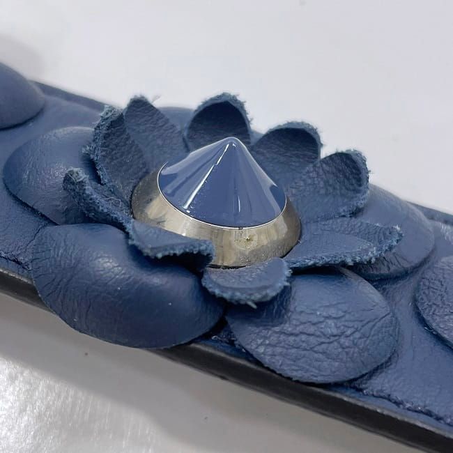 Fendi Shoulder Strap You Navy Excellent Condition Leather