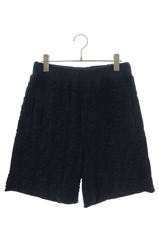Fendi Fb0689 A9RK FF Logo All-over Terry Half Pants Men 44