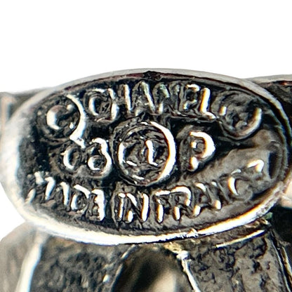 Chanel Earrings Coco Rhinestone Silver