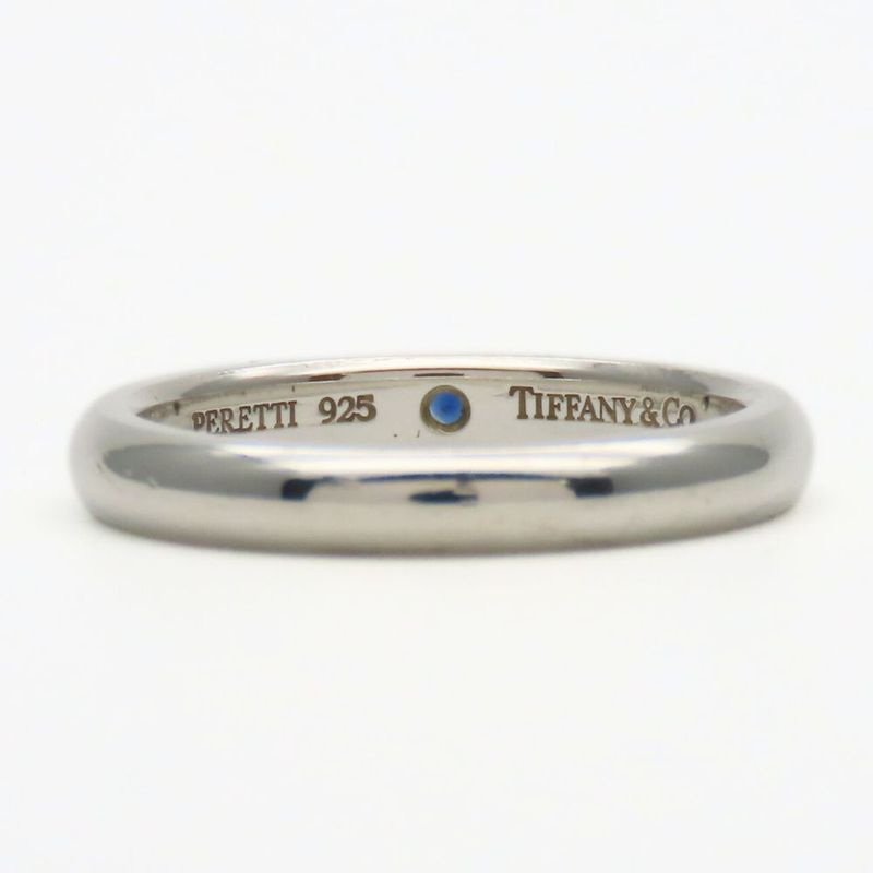 Tiffany & Co Ring - Ring Stacking Band Elsa Peretti 925 Silver Sapphire Approx