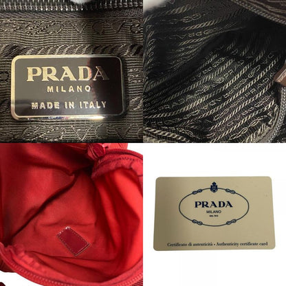 Prada B8994 Triangle Logo Plate Shoulder Bag Cabasn Diagonal Shoulder Brand Red
