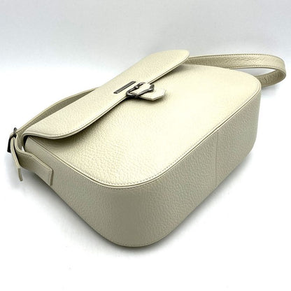 Saint Laurent Shoulder Bag White Leather Ladies Vintage Men Fashion