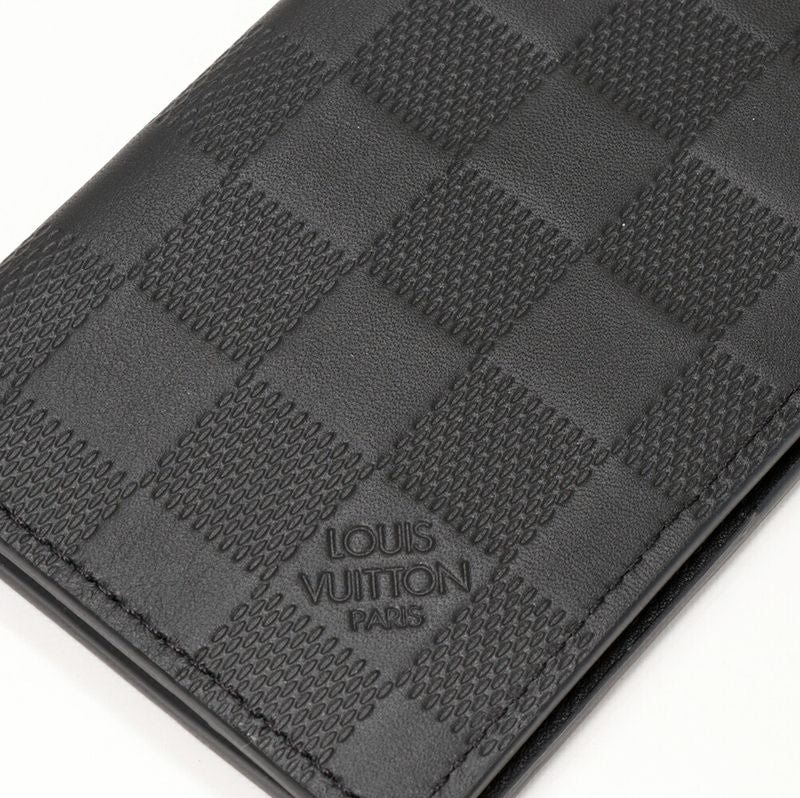 Louis Vuitton Bifold Card Case Pass Case Damier Infini Onyx Organizer De Poche