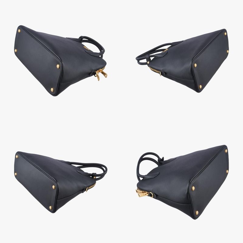 Prada Quill Top Handle Black Saffiano Leather Bl0902 117