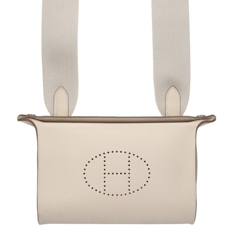 Hermes Vidpoche W Engraved Svhardware Togo Leather Shoulder Bag Men's