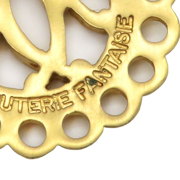 Hermes Bangle Circle Cutout GP Yellow Gold Charm Bracelet Metal Round [case