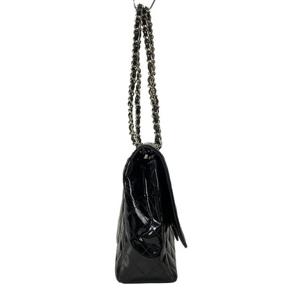 Chanel Shoulder Bag Deca Matelasse Black Coco Mark / Chain Shoulder / Silver