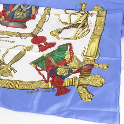 Hermes Grand Uniforme Carré 90 Scarf Silk Ladies Multicolor High Brand Luxury