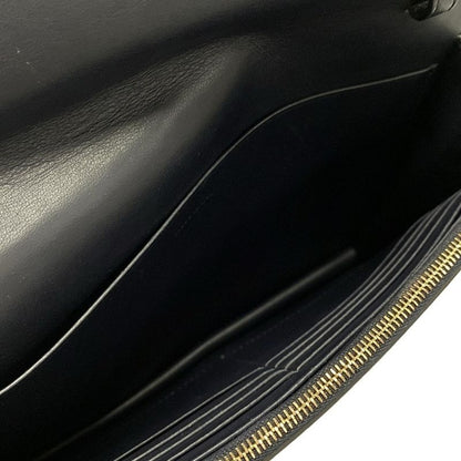 Celine Flamed Evening Clutch Dark Navy And Bordeaux Chain Shoulder/2way Leather