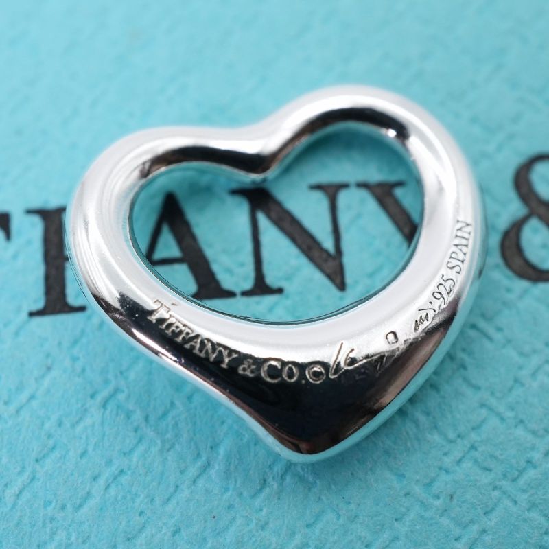 16mm (0.63in)tiffany & Co Open Heart Silver Necklace Top 25-1198