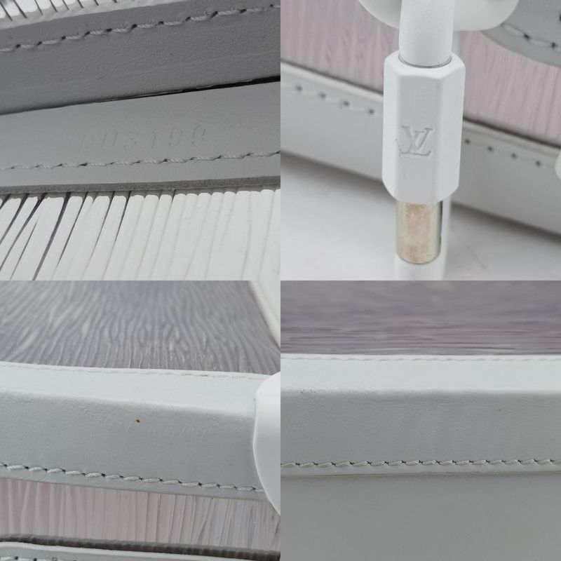 Louis Vuitton Soft Trunk Transparent X White Epi Plat Jouge M55602 Du3199