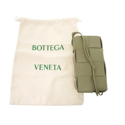 Bottega Veneta Cassette Phone Pouch Leather Khaki Shoulder Bag 1197 Bottega