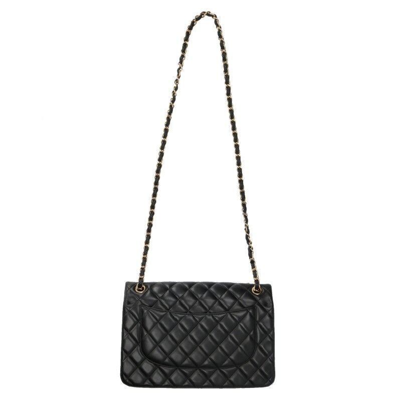 Chanel Deca Matelasse 30 Double Flap Lamb Skin Chain Shoulder Bag Women