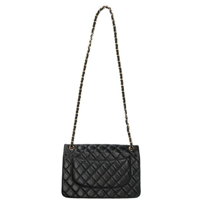 Chanel Deca Matelasse 30 Double Flap Lamb Skin Chain Shoulder Bag Women