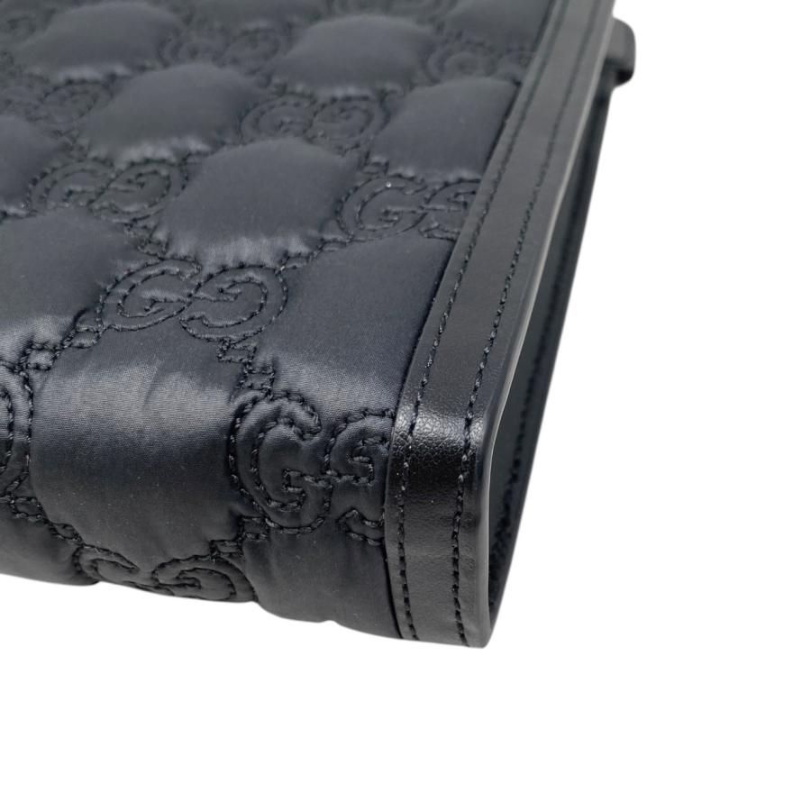 Gucci Handbag Shoulder Bag Mini Top Handle Bag 723776 Ggmatelasse Black Purple