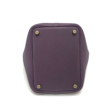 Hermes Handbag Picotin Lock PM Taurillon Clemence Cassis And Gold Hardware