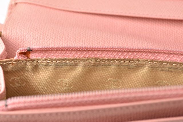 Chanel Wallet Chanel Long Wallet Coco Mark Button Motif Leather Rose 230937-ch