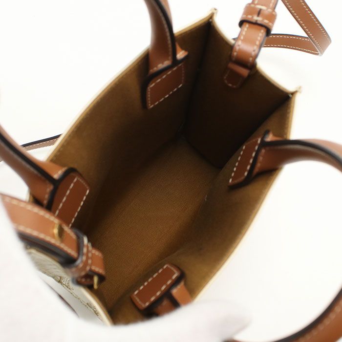 Celine Mini Vertical Cabas Triomphe Canvas 19437 2BZK 01BC Handbag PVC Ladies