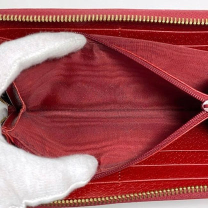 Gucci Round Zipper Long Wallet Red Navy