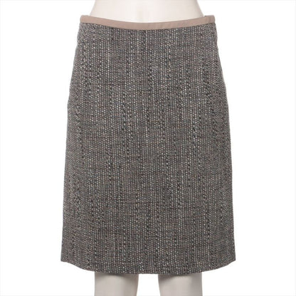Max Mara S Cotton Wool Set 34 Brown Skirt