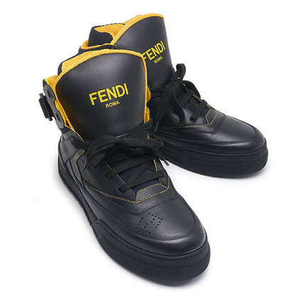 Fendi High Cut Sneakers Black Size 8