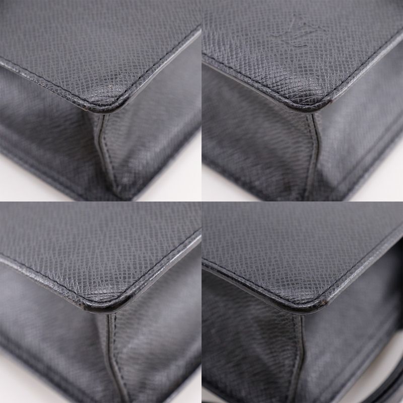 Louis Vuitton Selenga M30782 Taiga Ardoise Black Men's Second Bag