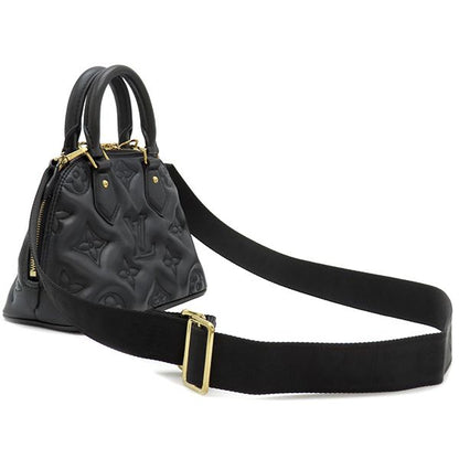 Louis Vuitton 2way Bag Alma Soft BB Calf Black Gold Hardware Black Shoulder