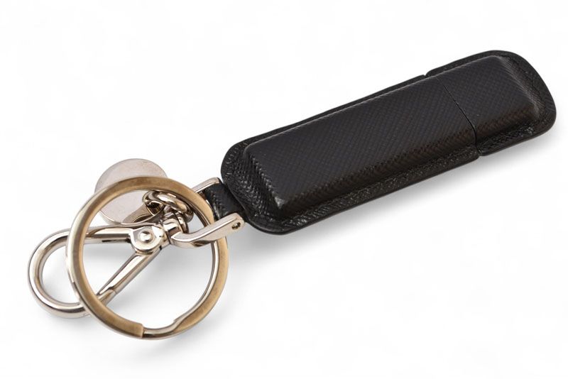 Prada Key Ring Key Holder Prada USB Memory 4GB Saffiano Black 2ara21 Never Used