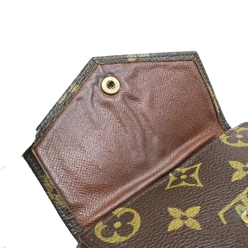 Louis Vuitton Bifold Wallet Monogram W Hook Brown Set Of 2 02bs059