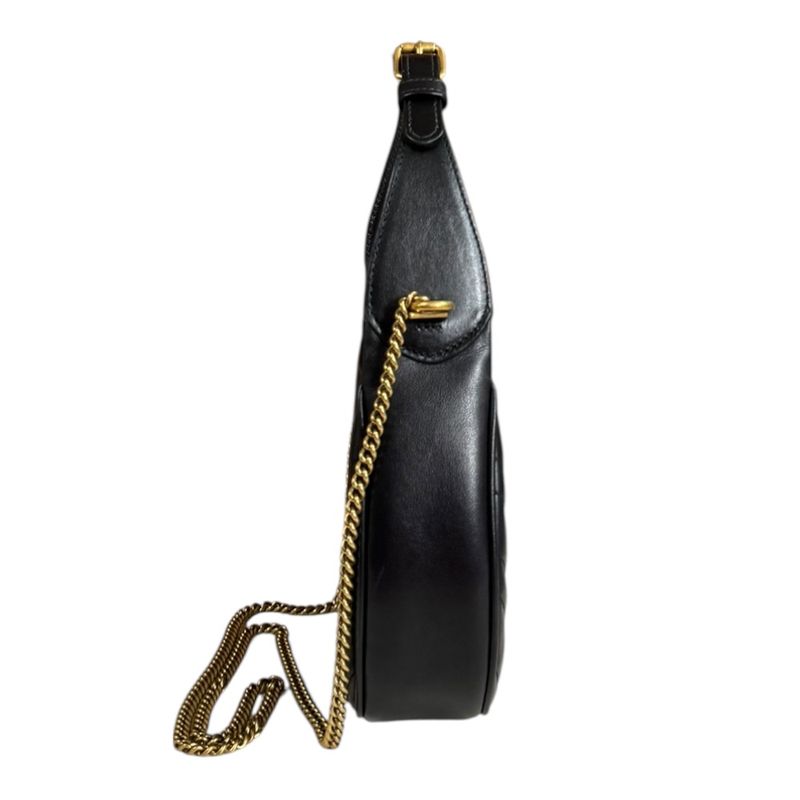 Gucci GG Marmont Shoulder Bag Leather 699514 Black Ladies Gucci  Gucci